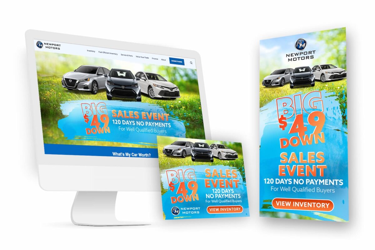 Levy Online Newport Motors Digital Ads & Website