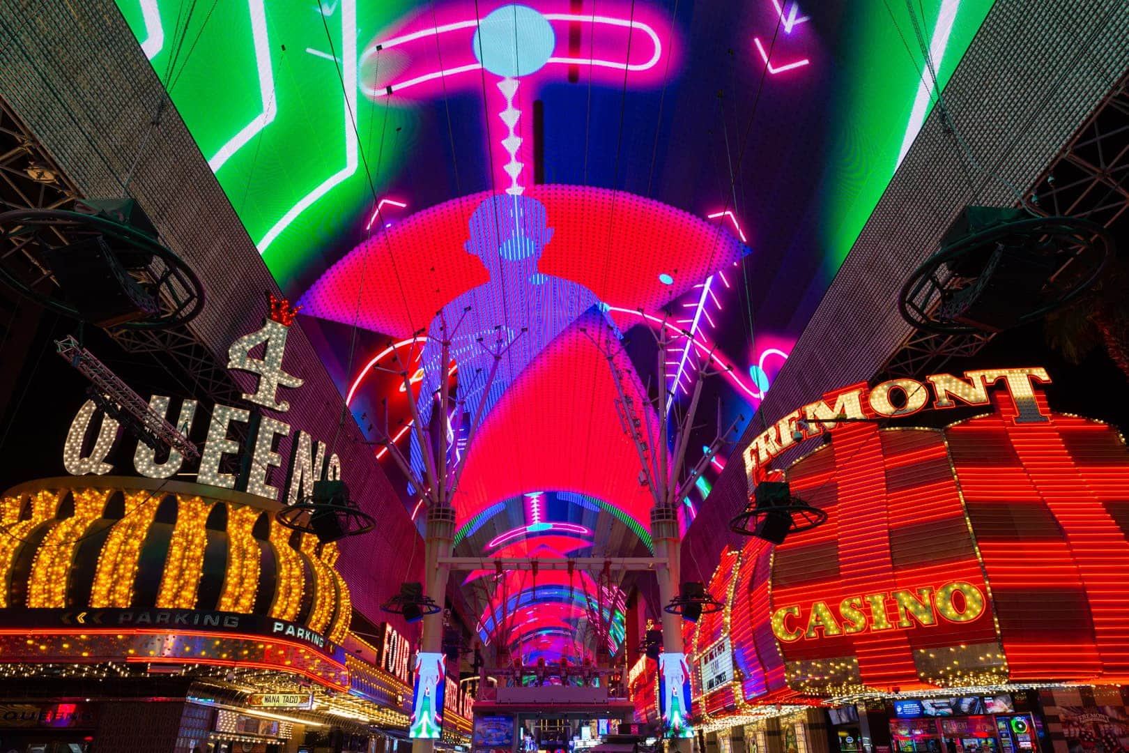 view of fremont street in las vegas