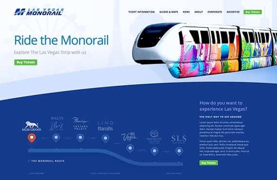 Levy Online Las Vegas Monorail Web Design