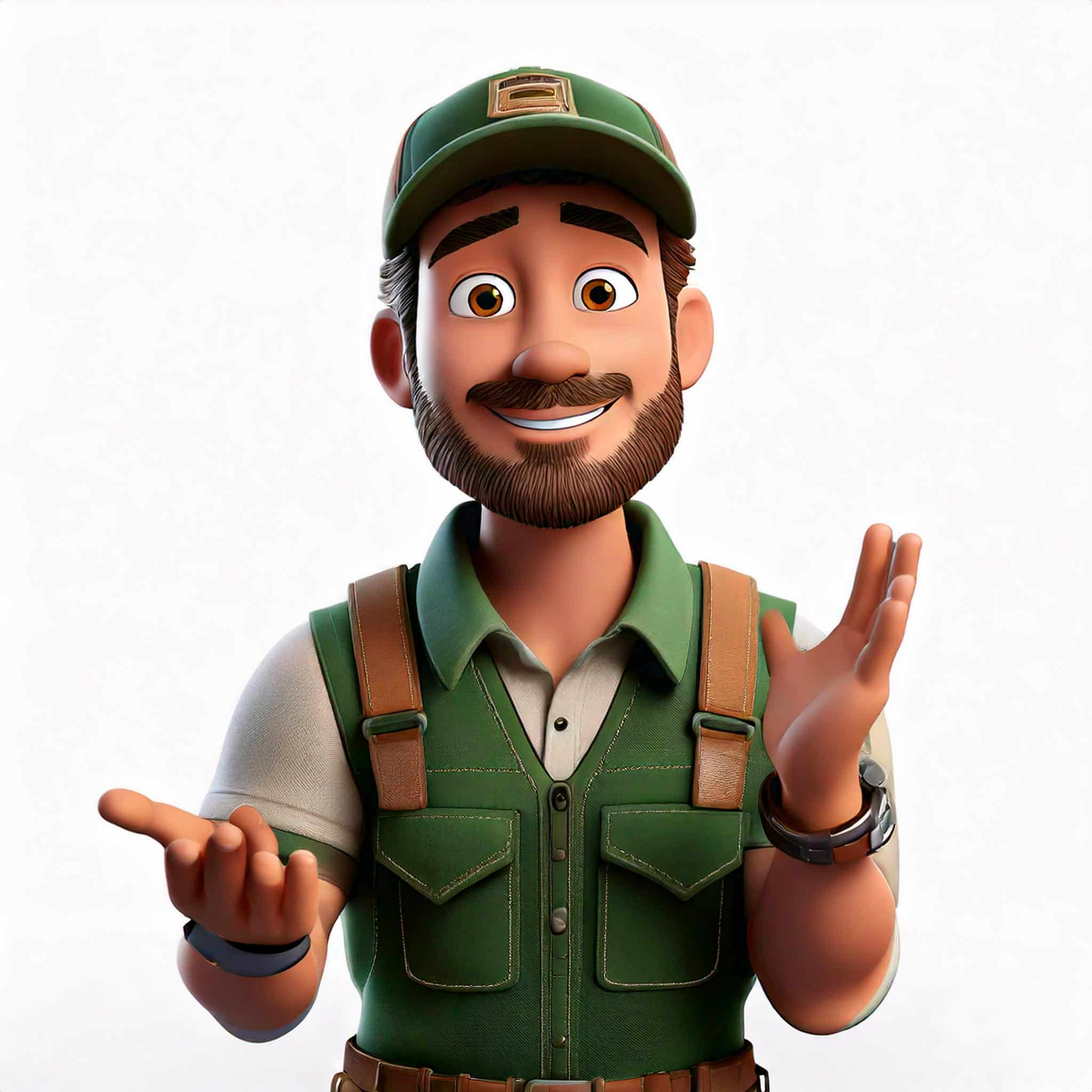 Illustration of a friendly service professional, highlighting the effectiveness of CTV/OTT for your home services company to reach targeted audiences.