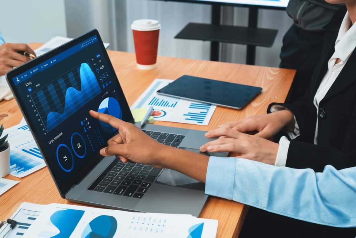 HVAC marketing analytics and ROI tracking shown through performance dashboards and reporting metrics